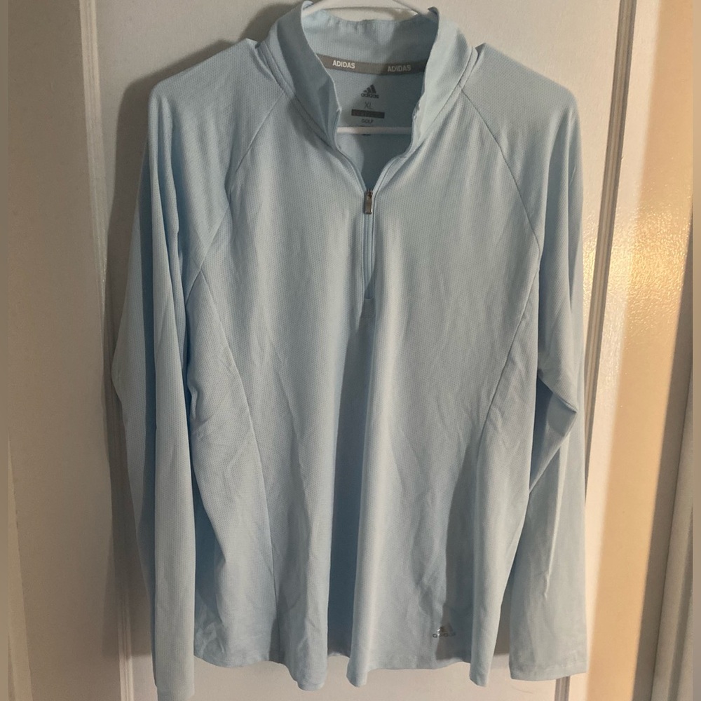 Adidas Sky Blue Golf Pullover
